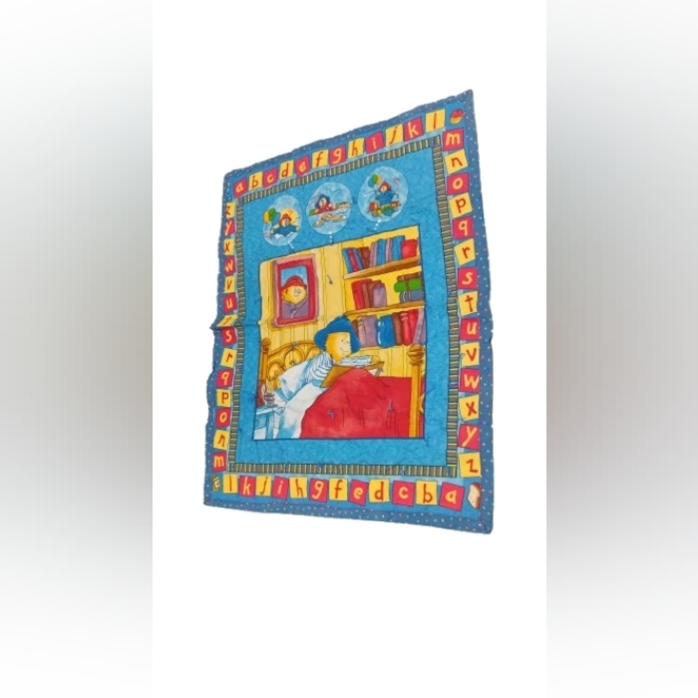 Vintage Paddington Reversible Alphabet and Bubble Print Quilt Blanket OS